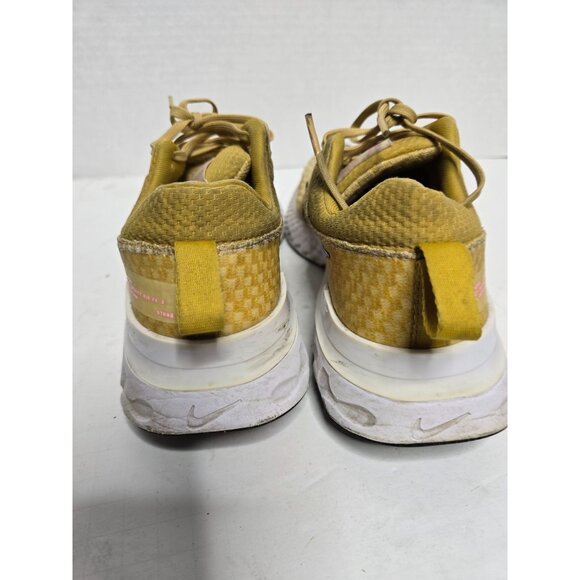 Nike Women's React Infinity Run Flyknit 3 Wheat Gold Sneaker  size 9.5 - Picture 11 of 16